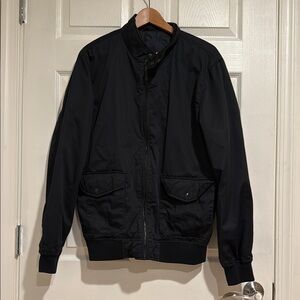 ZARA MAN Black Zip Up Bomber Jacket Lightweight Size L